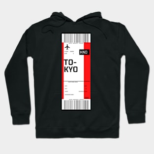 Boarding pass for Tokyo Hoodie